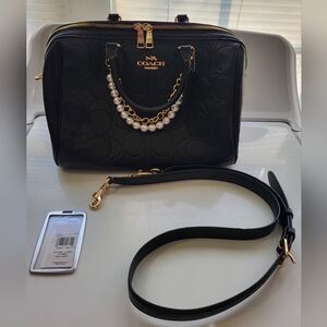 Coach Signature Leather Large Rowan